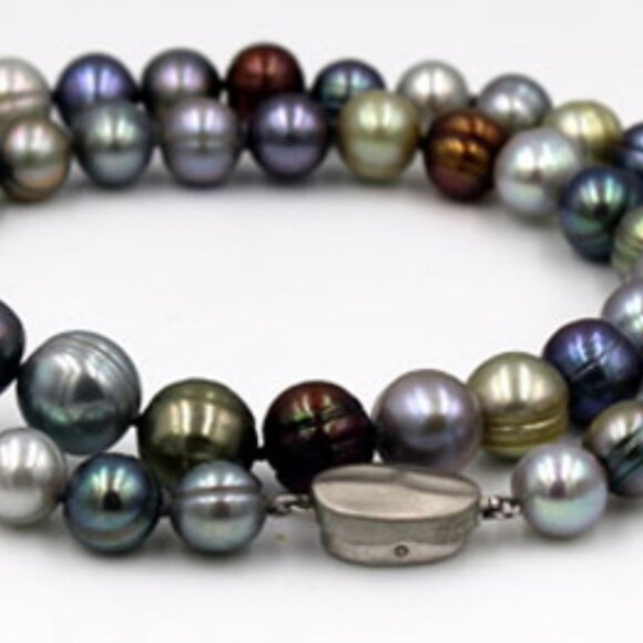 Honora Multicolor Pearl Necklace SS Clasp - Picture 5 of 7